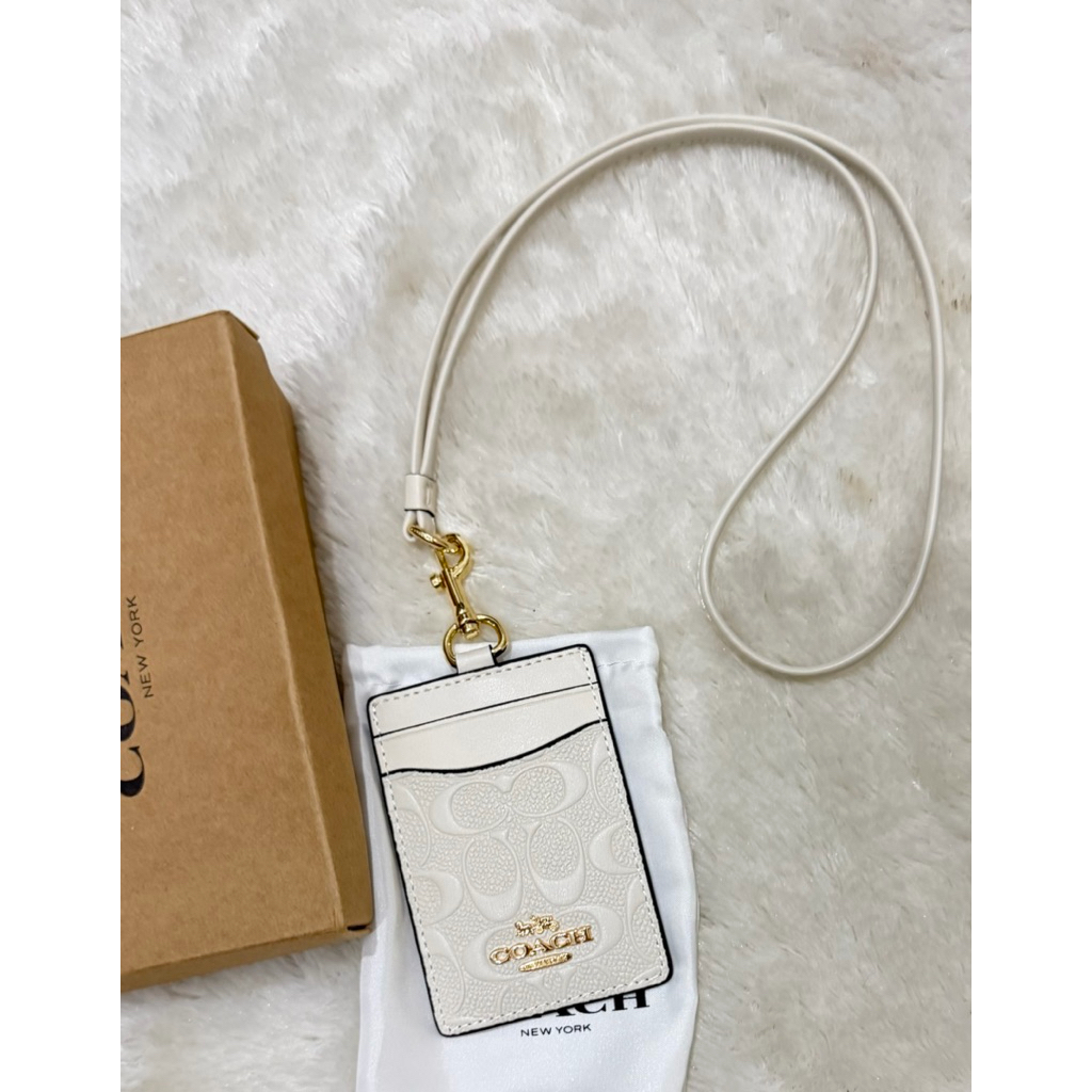 Lanyard COC Emboss White With Box - Name Tag / ID Card Premium Branded