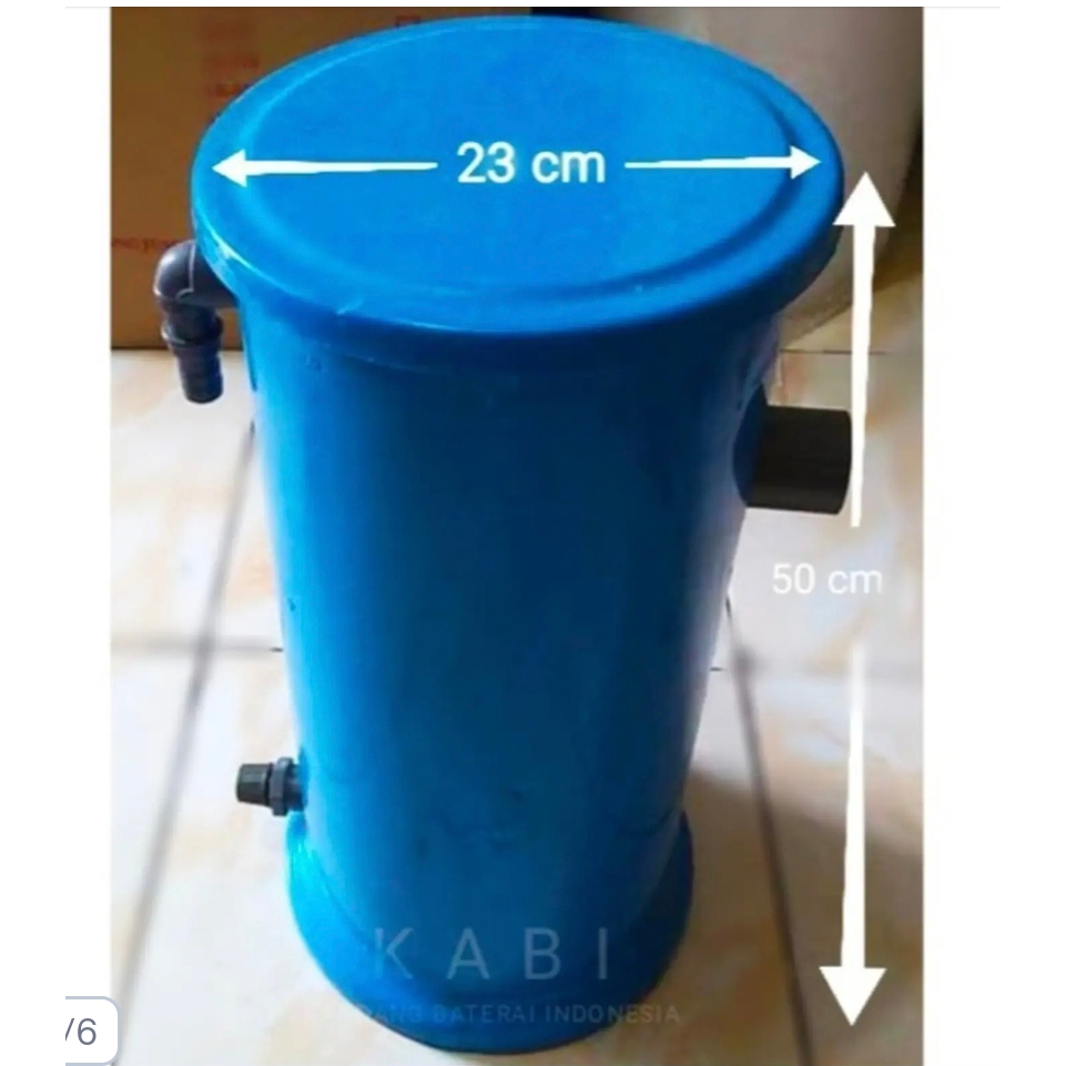 aquarium kolam ikan tabung filter tong filter kosong external ukuran small