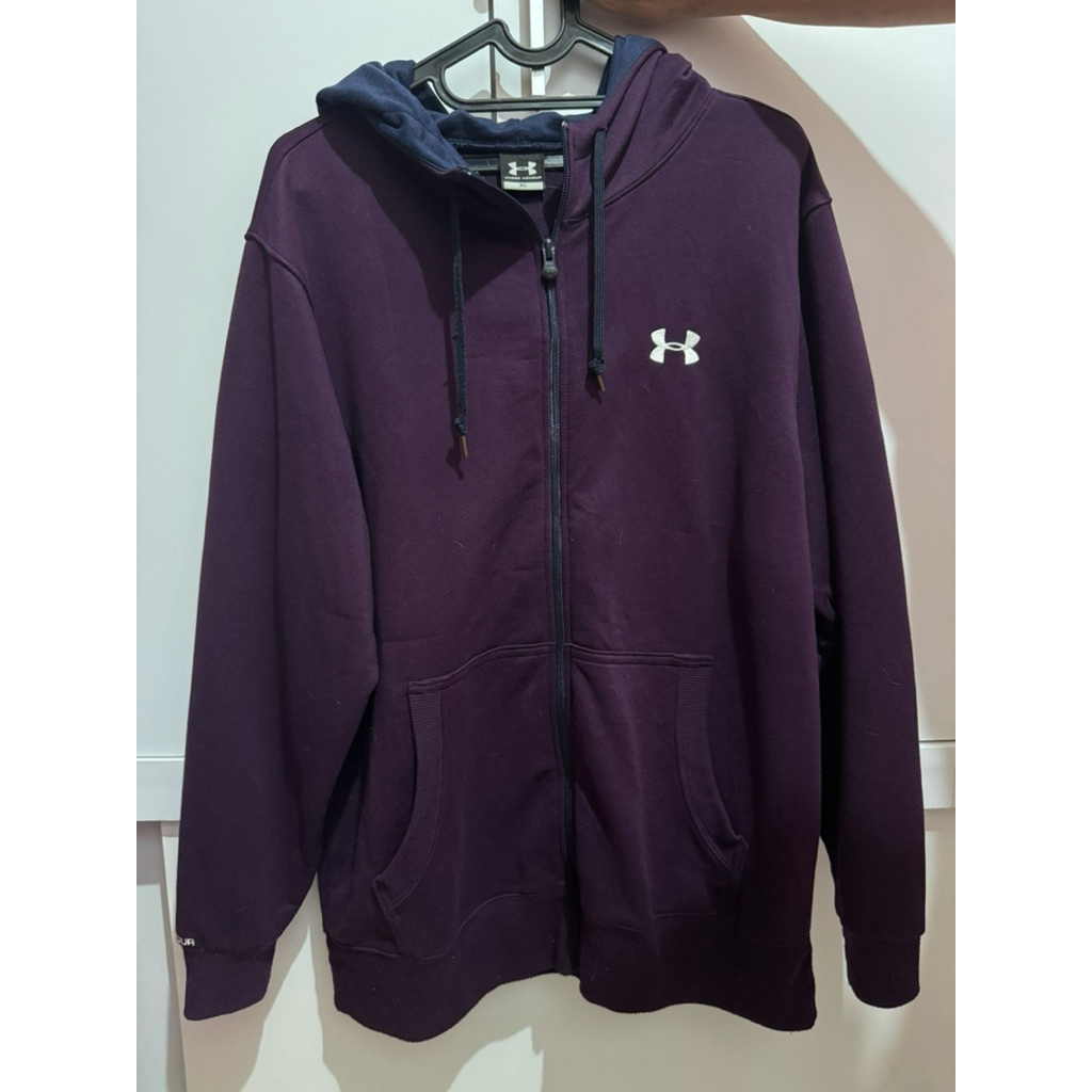Jaket Hoodie Under Armour Ungu Preloved