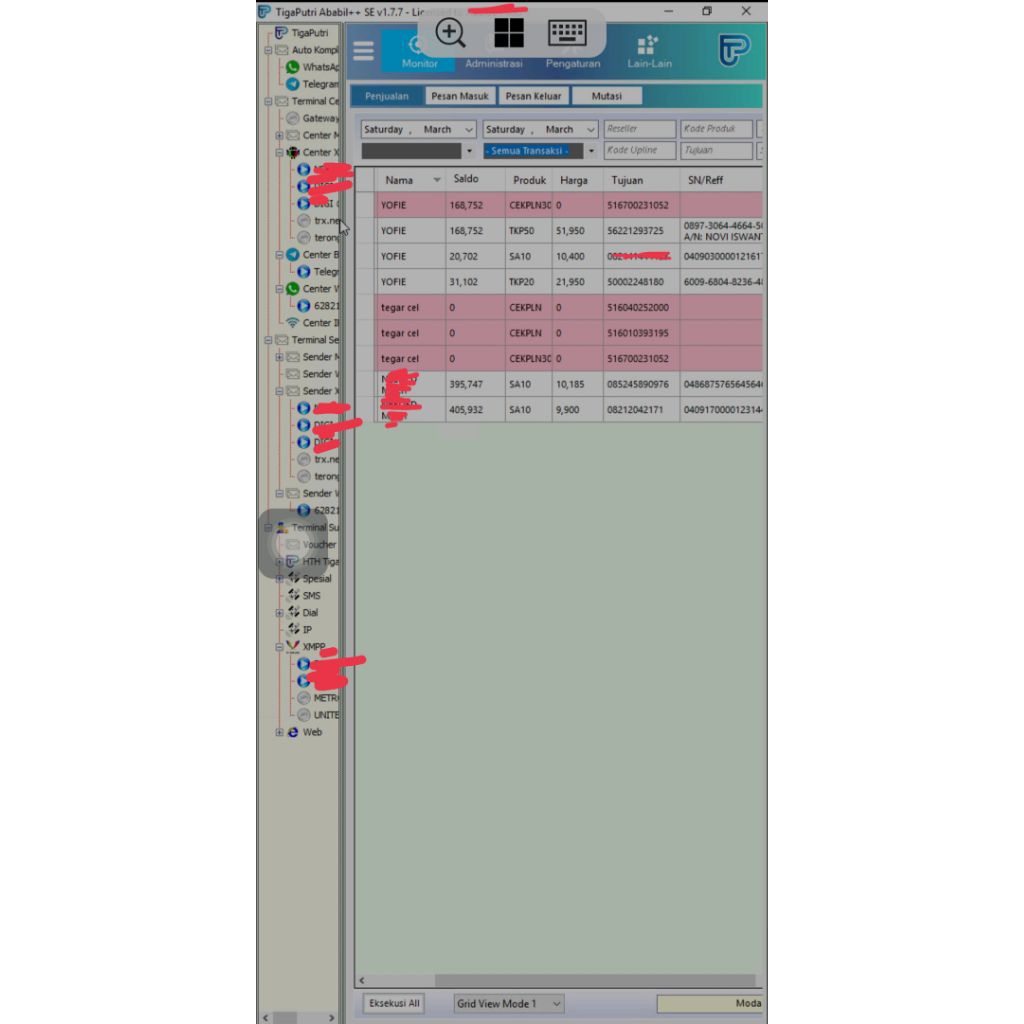 Software Pulsa Tiga Putri Ababil ++SE