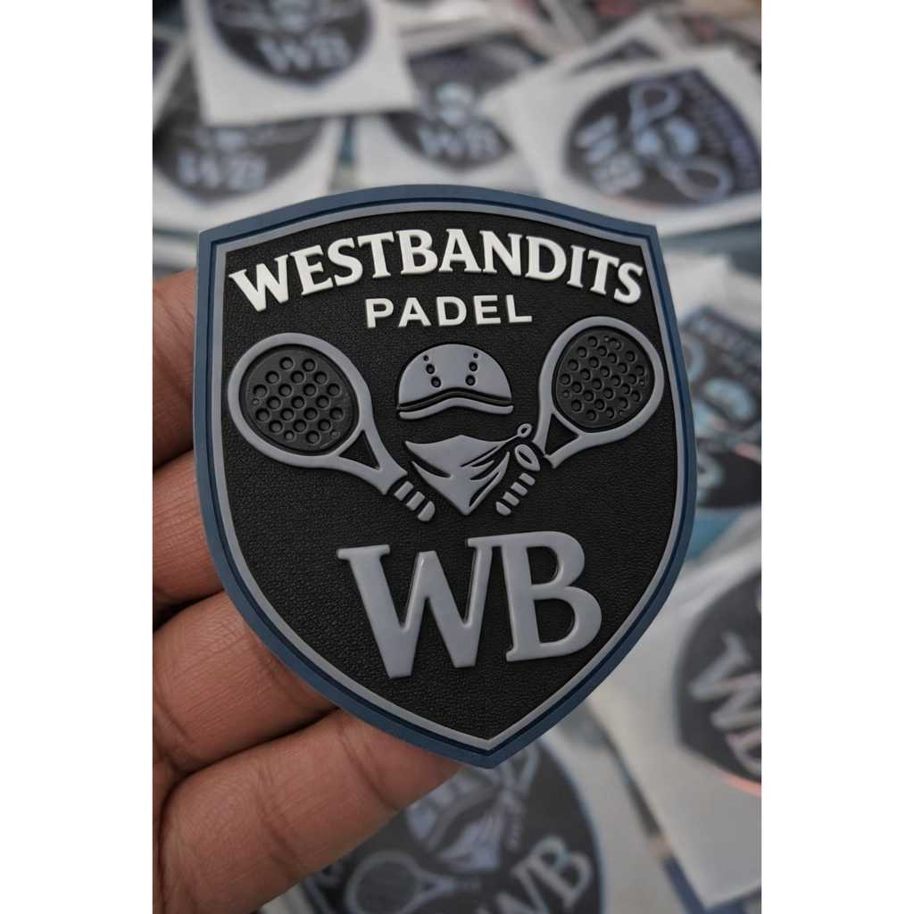 Patch Jersey Custom Rubber Silikon Karet TPU 3D Hotmelt Velcro Ukuran Standar