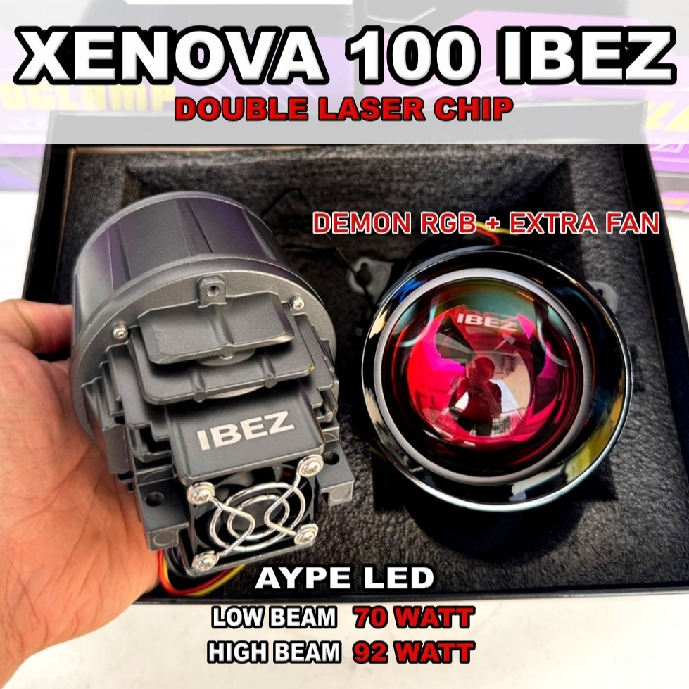 Foglamp BILED Projector IBEZ XENOVA 100 200 Laser Devil Rgb Fan System Xenova IBEZ Foglamp 3 inch Mo