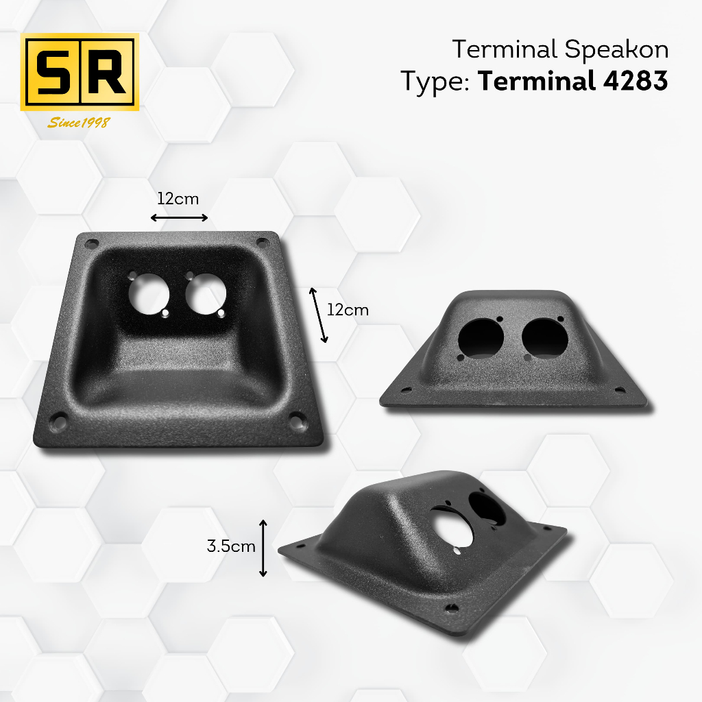 Panel Plat Spikon Panel Speakon BMA 4283 Terminal Spikon Speakon 2 Lubang Box Speaker Cekung Dekok B