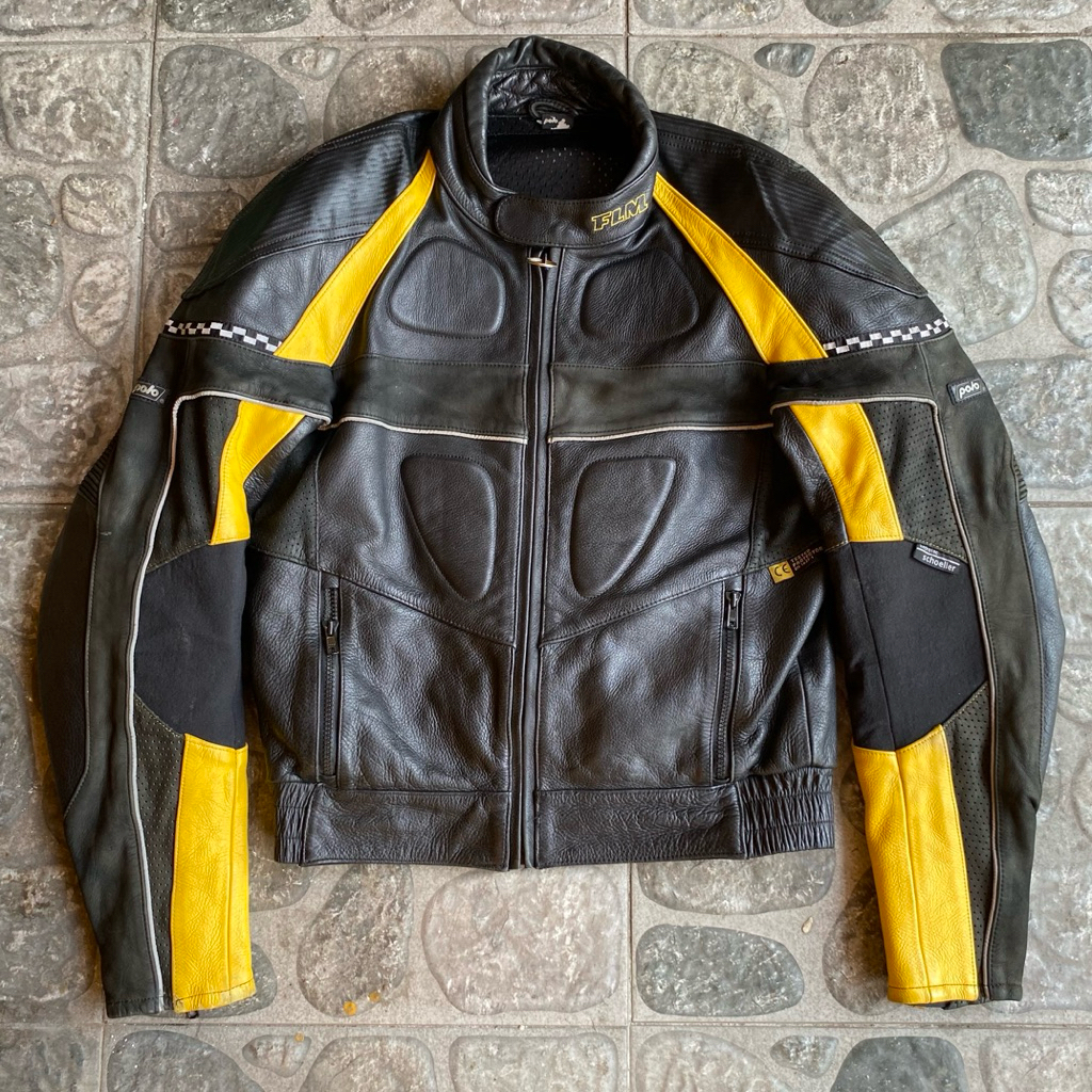 FLM by polo moto racing leather jacket