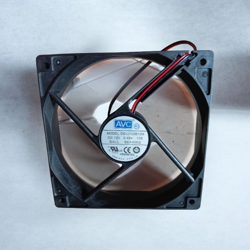 kipas van DC12V avc 0.48A ukuran 12×12cm