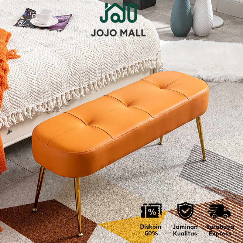 Sofa Bench Minimalis Stool Kulit Panjang Sofa Puff Bench Stool Sofa Stool Panjang Bahan Kursi