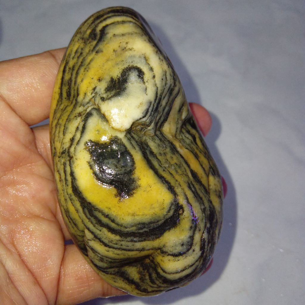 Natural Batu Akik Sulaiman Motif Unik Antik