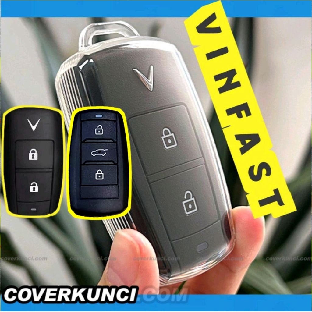 Casing VF3 VF5 Cover Vinfast Kunci VF3 VF5 Transparan TPU 2C Sarung Remote Vinfast Kunci Keyless Sma