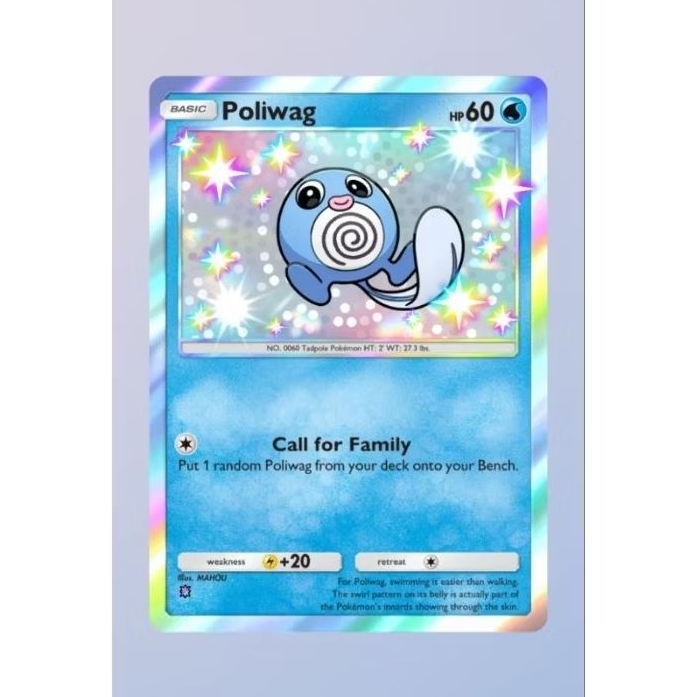 KARTU CARD POKEMON TCG POCKET POLIWAG RAINBOW / SHINE STAR LV 1