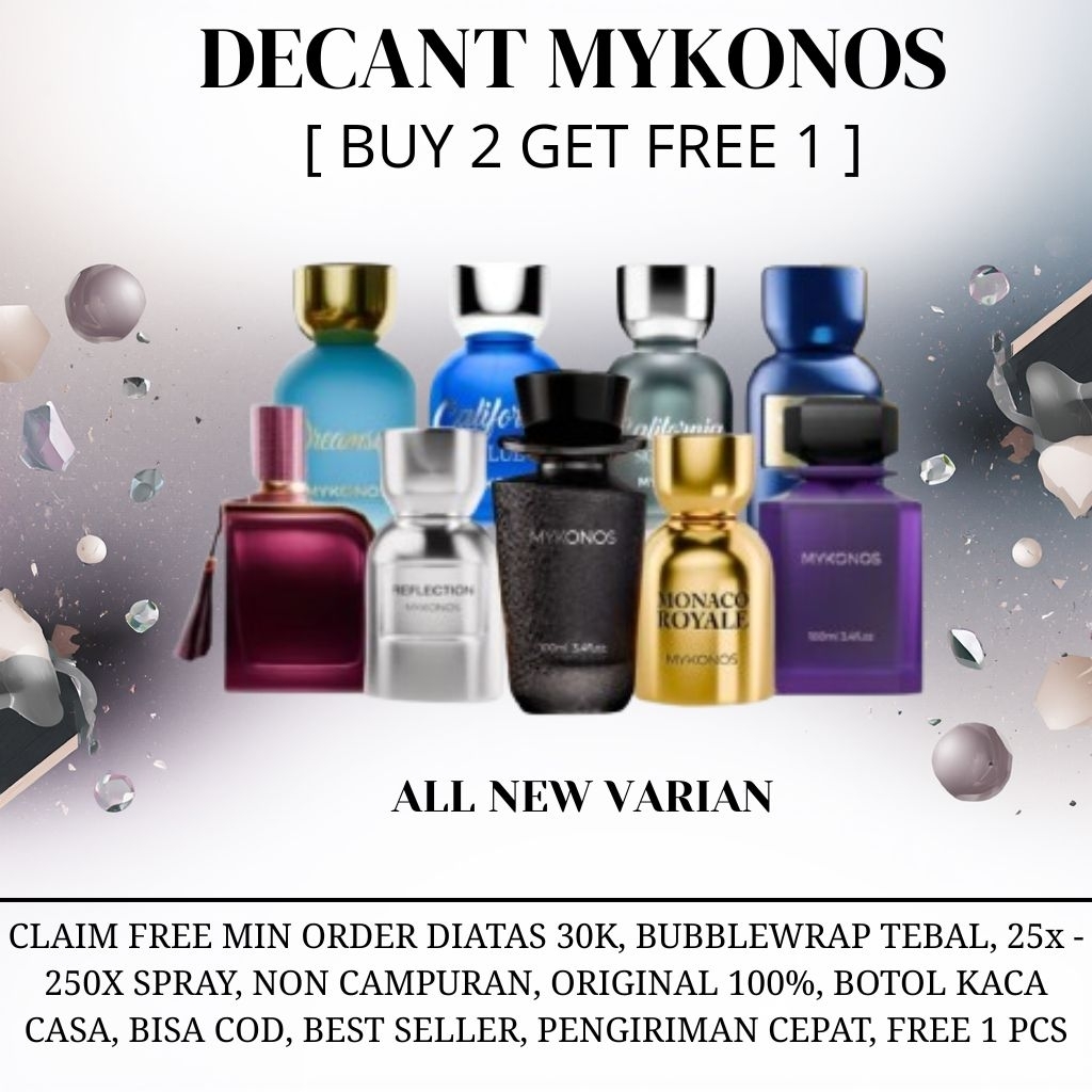 [BUY 2 GET FREE 1] [10ML+10ML & 10ML+5ML BUBBLE TEBAL] Mykonos Parfum Decant Original 100% – Best Se