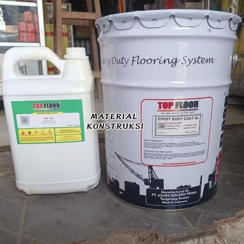 Cat Epoxy Lantai TOP FLOOR Epoxy Body Coat SL 20 Kg Set