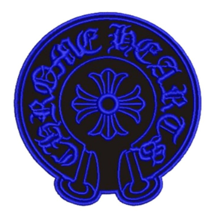 EMBLEM PATCH BORDIR CHROME HEARTS BIRU KUALITAS TINGGI  - PBP