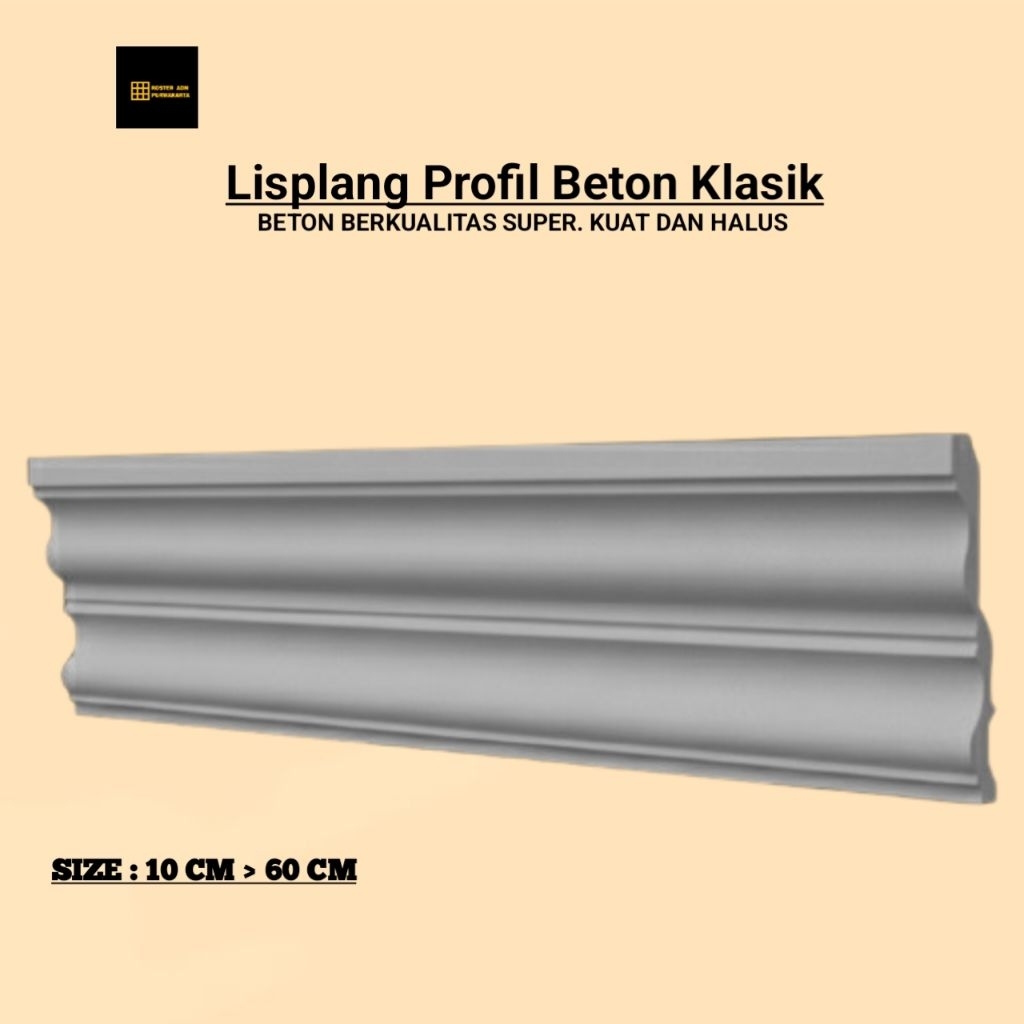 lisplang Profil Beton, Lisplang Beton, List Profil, List Profil Tempel