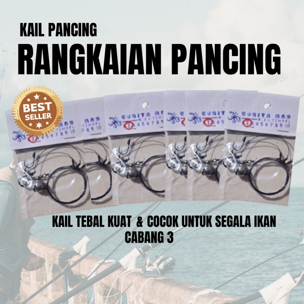 Rangkaian Pancing Rangkaian Pancing Dasaran Rangkaian Kail Cabang 3 Rangkaian Pancing Laut