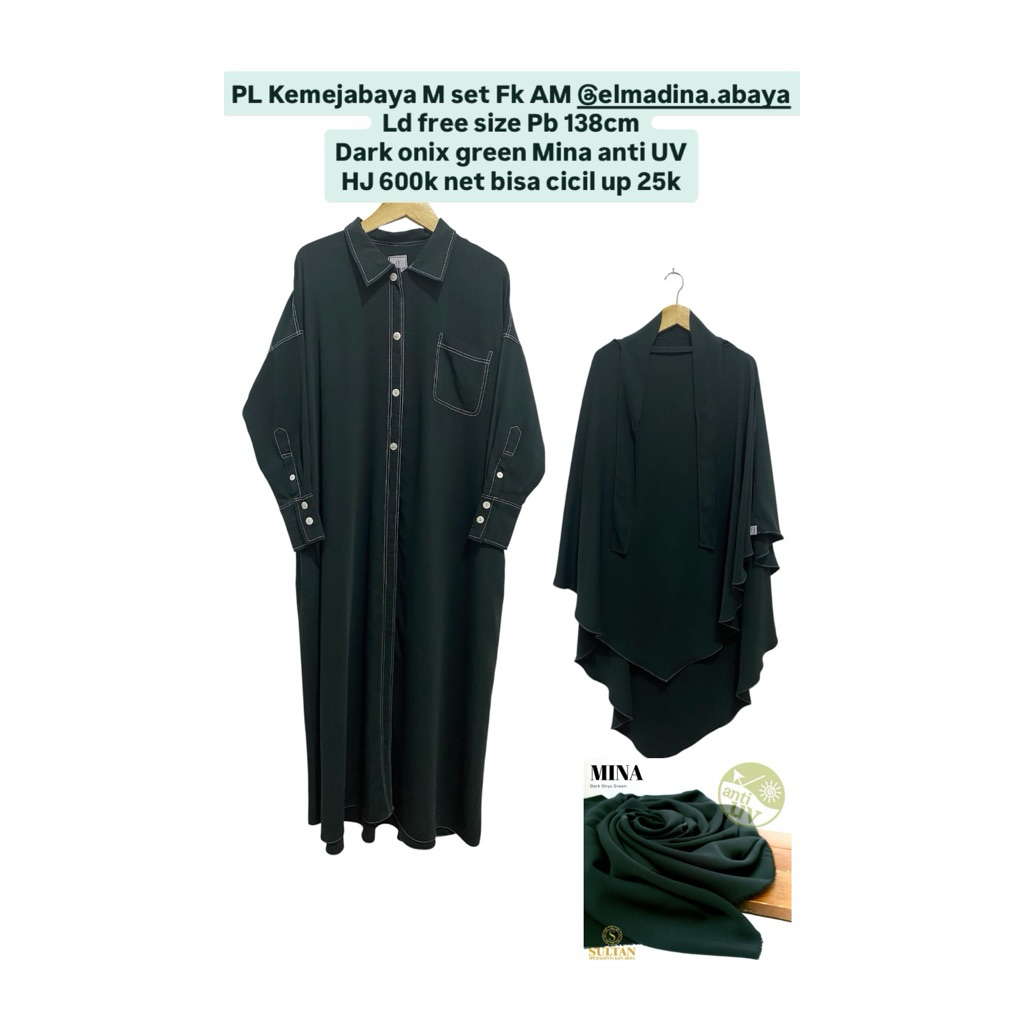 Preloved kemejabaya M set FK AM by elmadina aljenna tsurayya barkha amanda official yoora sarah