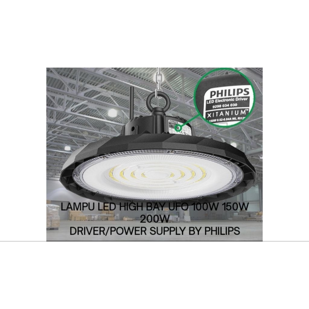 LAMPU LED HIGH BAY 200WATT AUDALUX LED UFO 200W LAMPU INDUSTRY HIGHBAY CHIP TRAFO PHILIPS