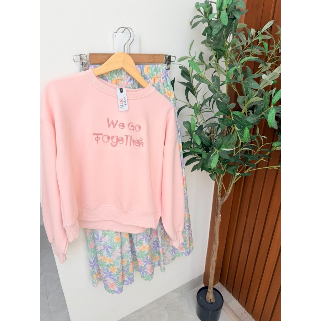 Knitwear ALLN Set Filia Bunga Soft Ungu