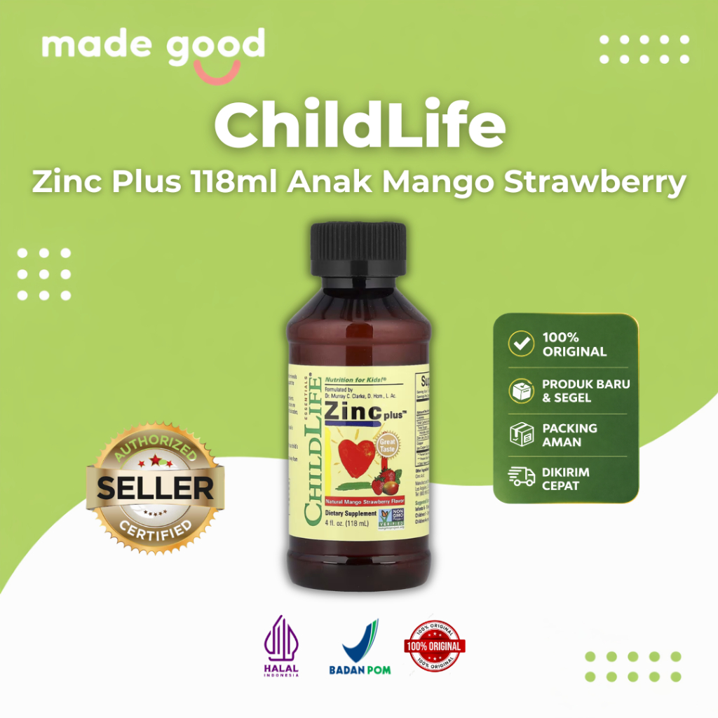 ChildLife Zinc Plus 118ml – Vitamin Zinc Anak Rasa Mangga Stroberi