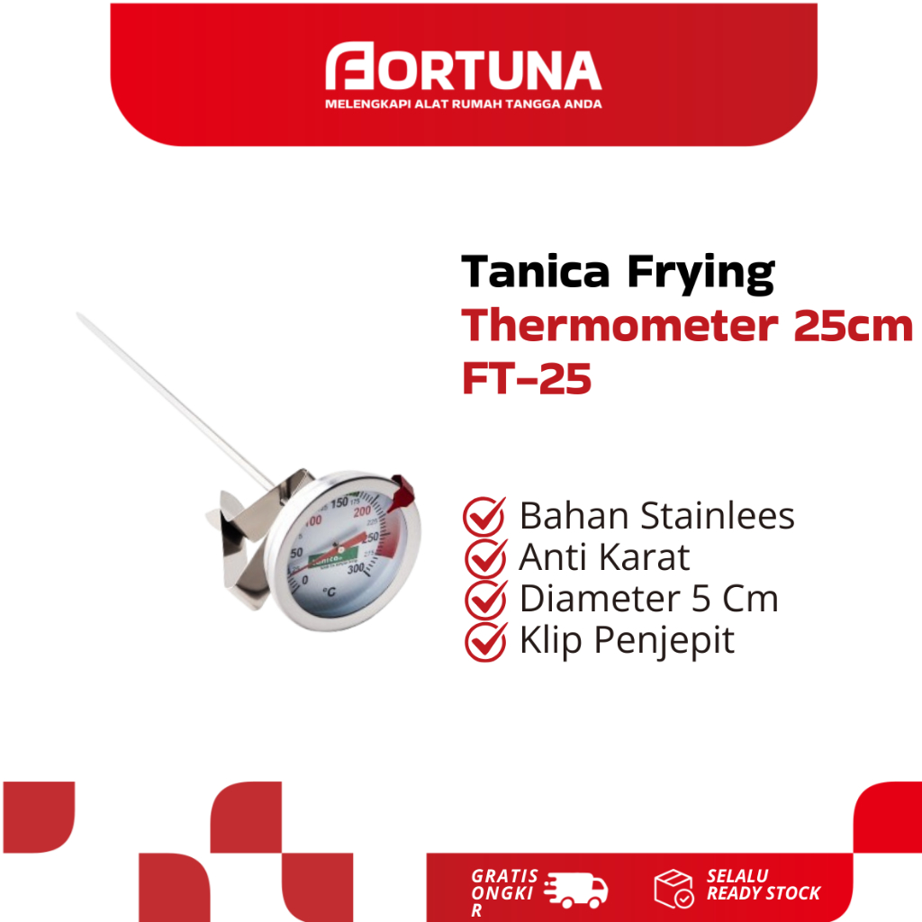 Tanica Frying Thermometer 25cm FT-25