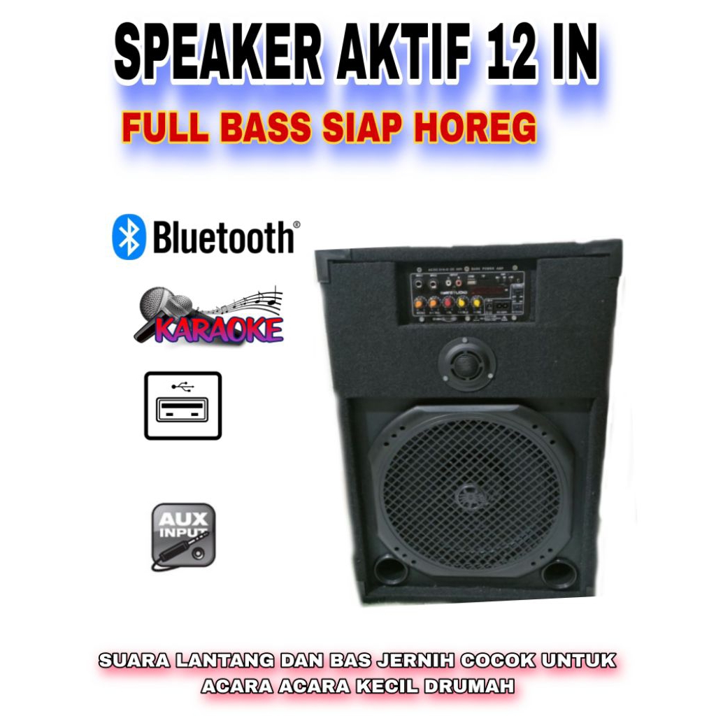 SPEAKER AKTIF 12 IN KARAUKE ECHO //WOFER///INDOR/OUTDOR