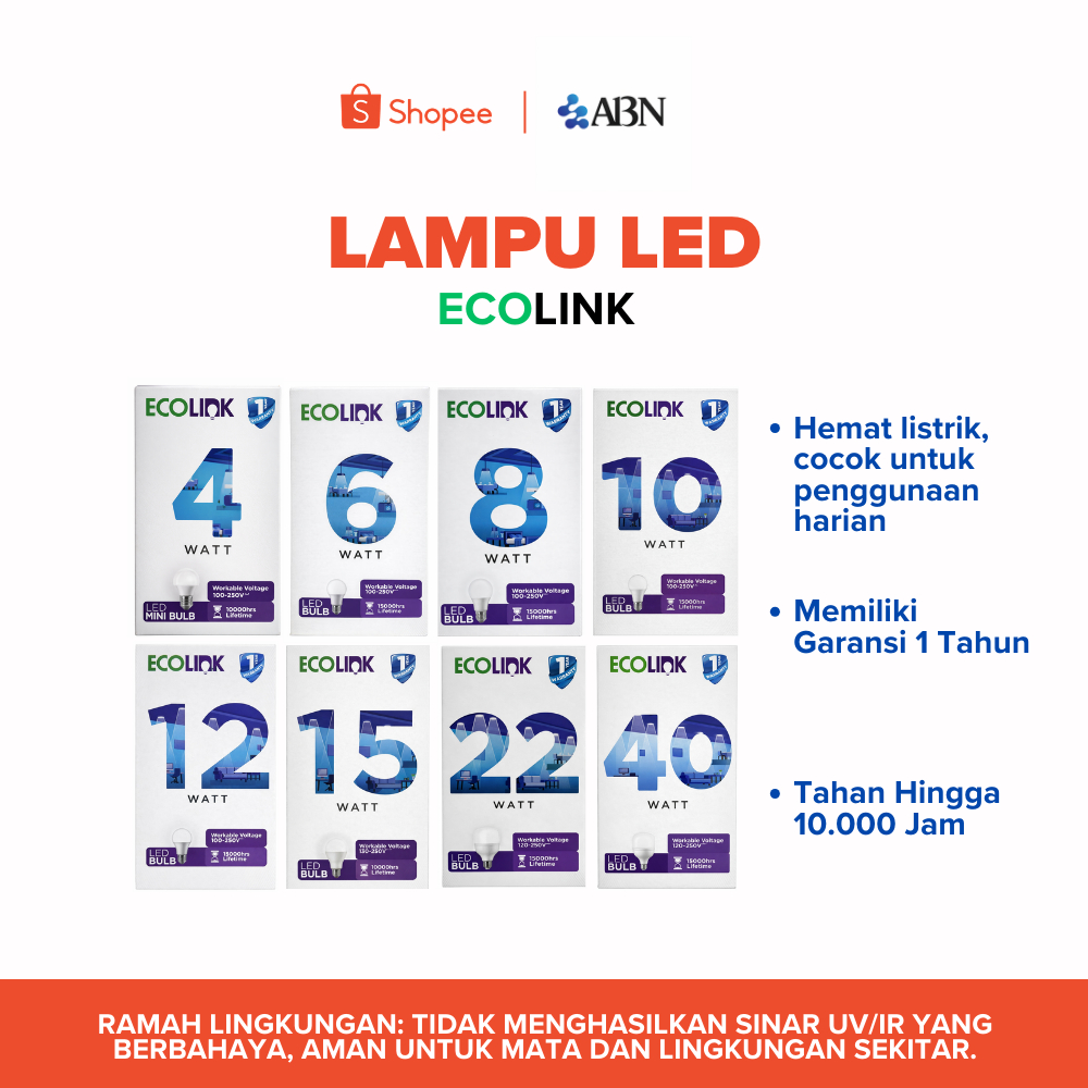 Lampu LED Ecolink 12-40 watt