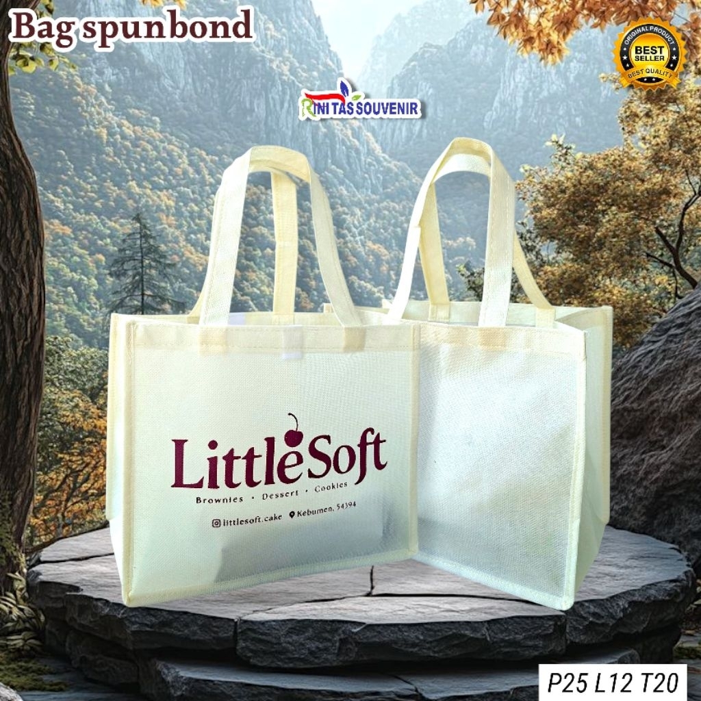 TAS SPUNBOND SABLON CUSTOM TAS SPUNBOND SABLON CUSTOM UKURAN CUSTOM DESAIN UNTUK BOX NASI BOX KUE
