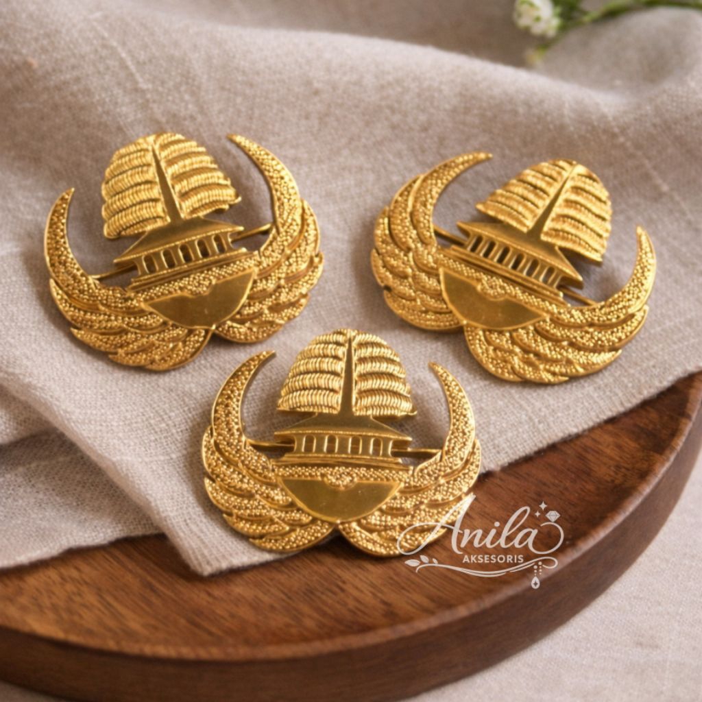 Bros Nama Custom Kuningan | Pin Nama Grafir Premium Lapis Emas| Korpri Chip Mewah Premium