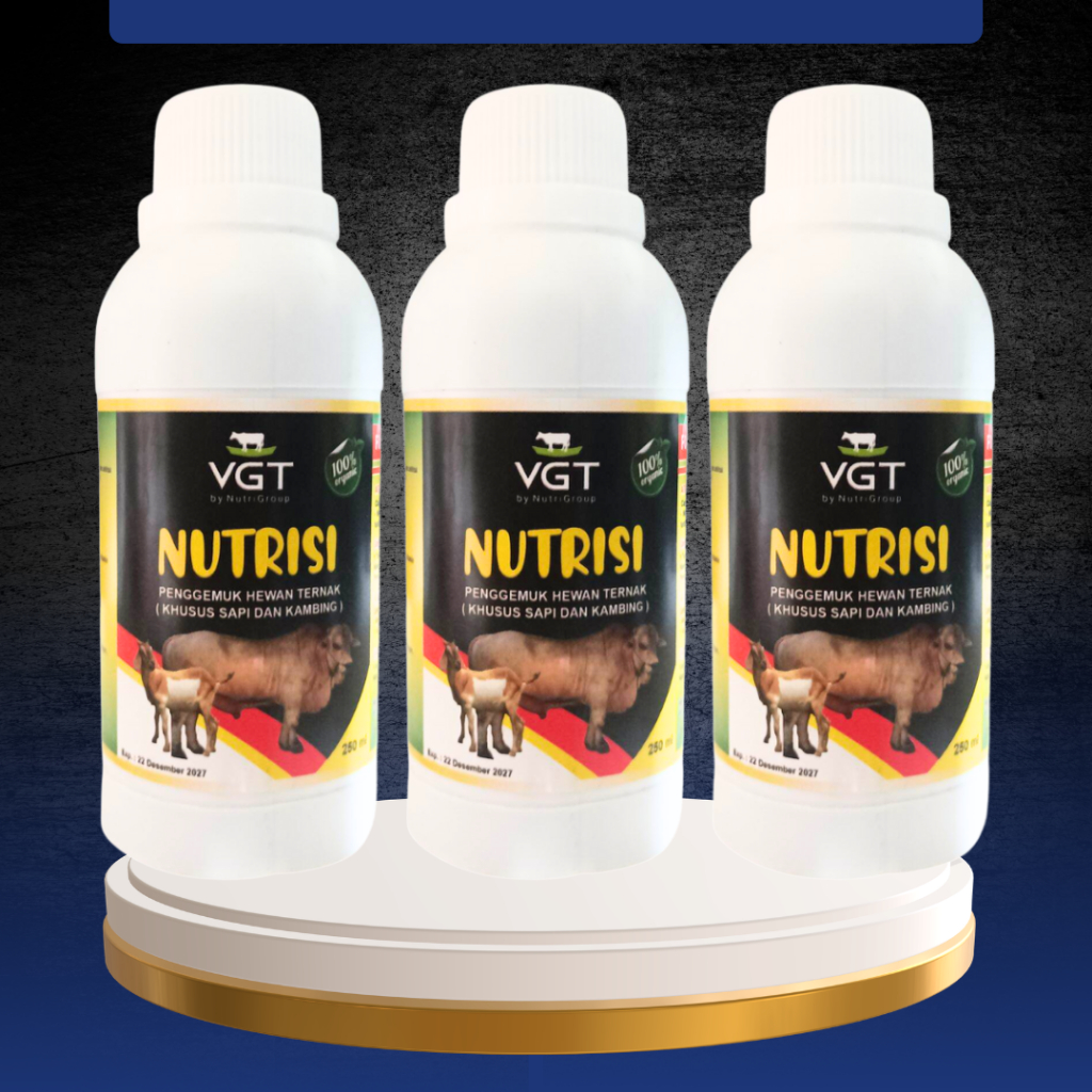 VGT NUTRISI TERNAK SAPI KAMBING 250 ML - Nutrisi Untuk Hewan Ternak Kambing dan Domba.