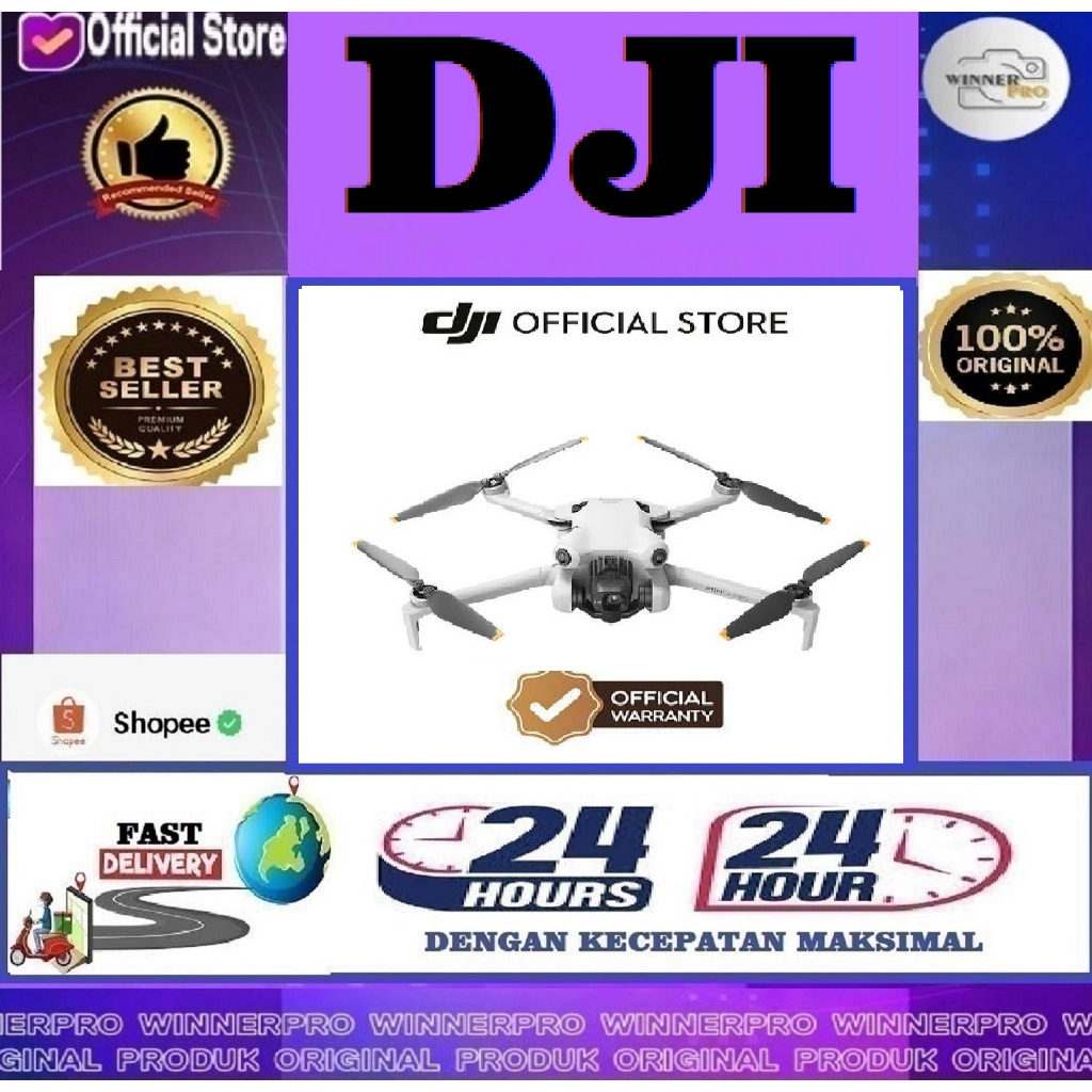 DJI Mini 4 Pro Combo RC 2 Drone 4K 60fps Obstacle Sensing 250g Foldable