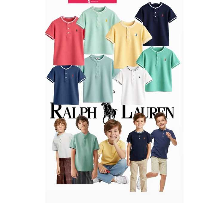 Baju polo anak laki-laki kerah chiangi