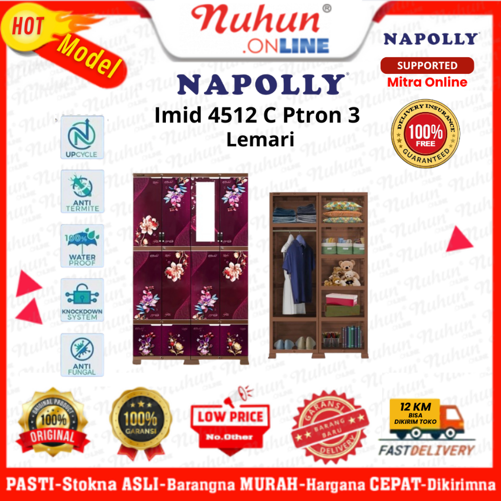 Napolly Lemari Pakaian Imid 4512 C Ptron 3
