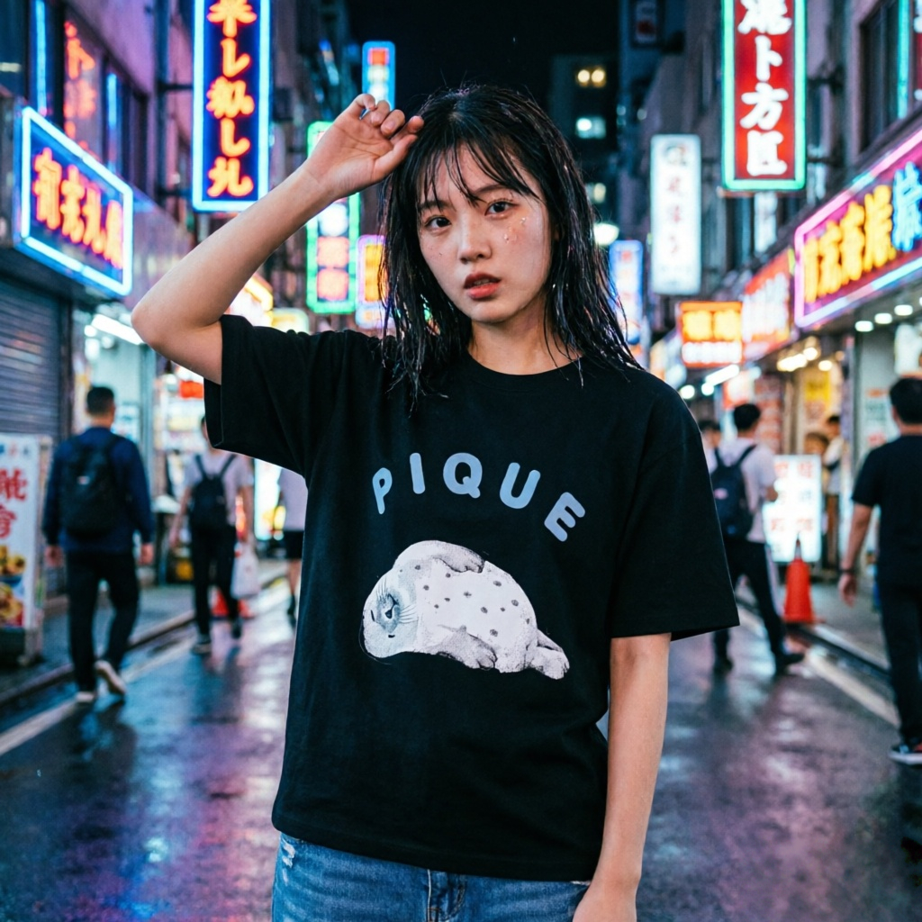 Gelato Pique Official Store  Kaos Unisex Oversize T-shirt Seal Anjing Laut Sablon Berkualitas Bahan 