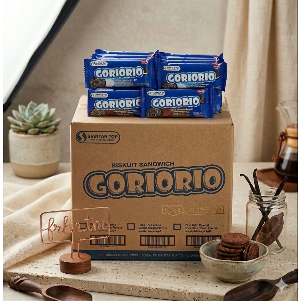 1 dus Biskuit Goriorio (1 dus isi 10 pcs x 20 pack )