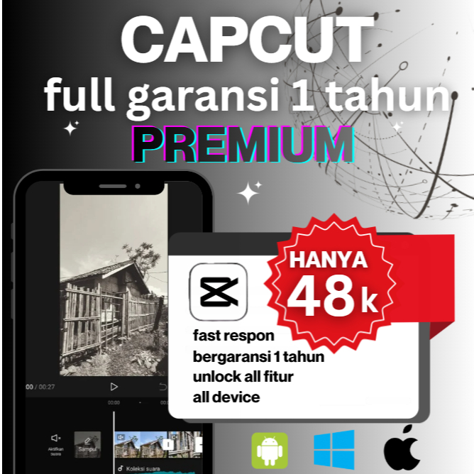 Jago Template 2000++ Capcut Pro 1 Tahun Bergaransi