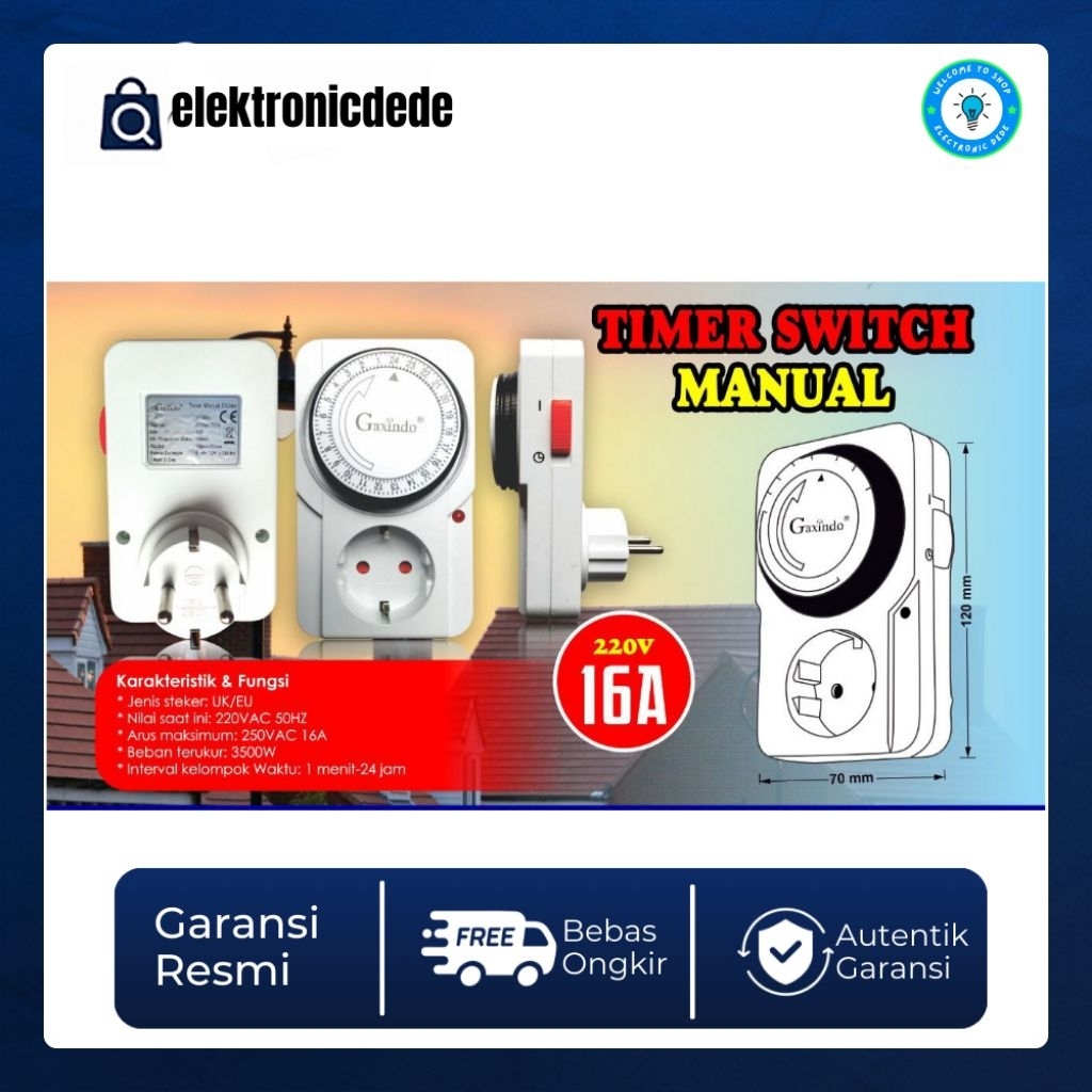 Timer 24 jam merk kitani tersedia 2 pilihan manual & digital