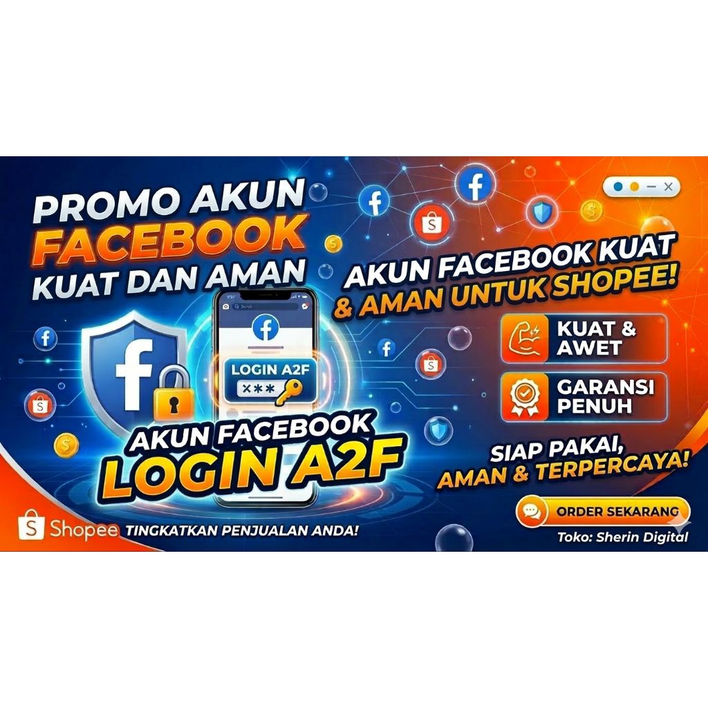 akun fb login a2f on fresh kuat dan tahan lama cocok untuk sp4m,marketplace