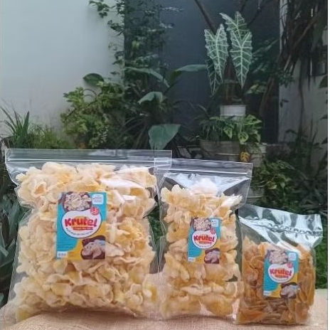 KRUTEL MENTAH Krupuk Telur Asin asli home industry