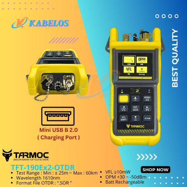 Tarmoc TFT-190E-OTDR | OTDR 1550nm ,OPM,VFL