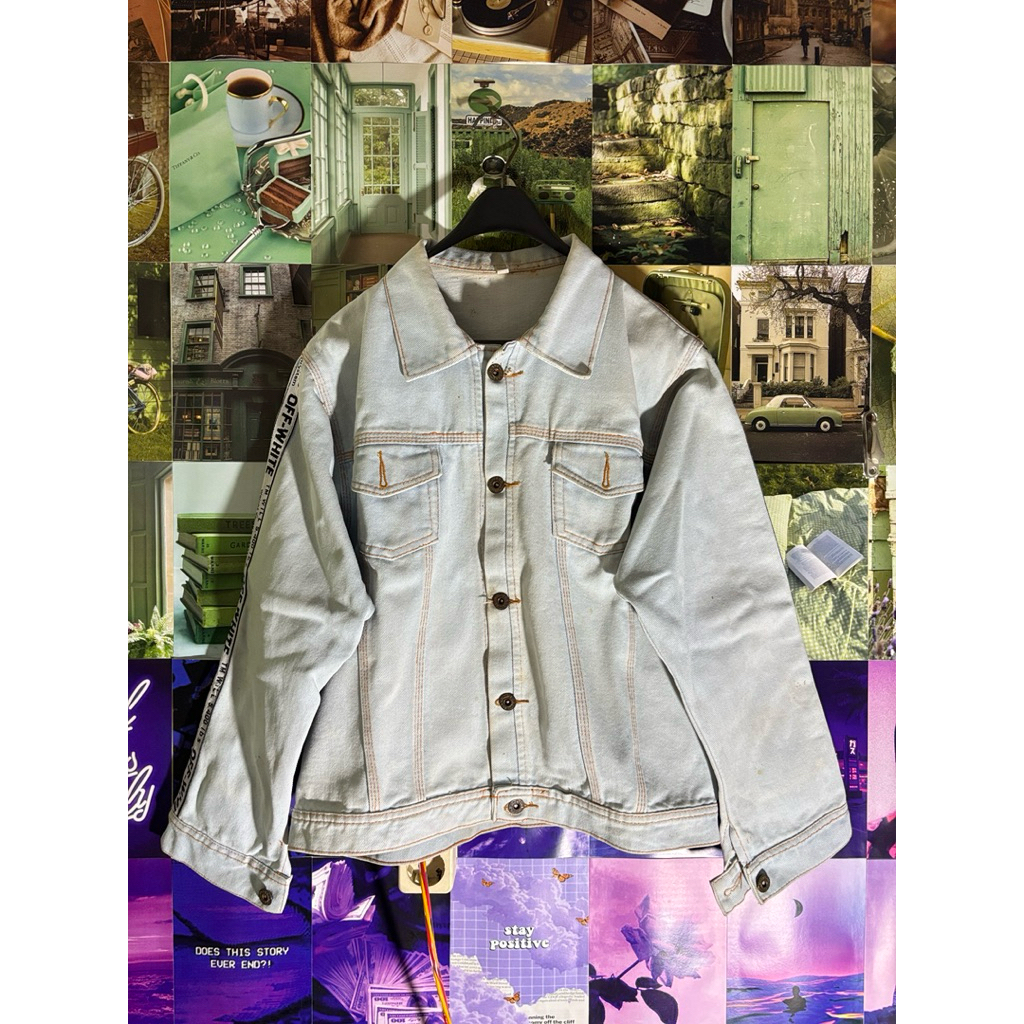 Off White Denim Jacket Preloved