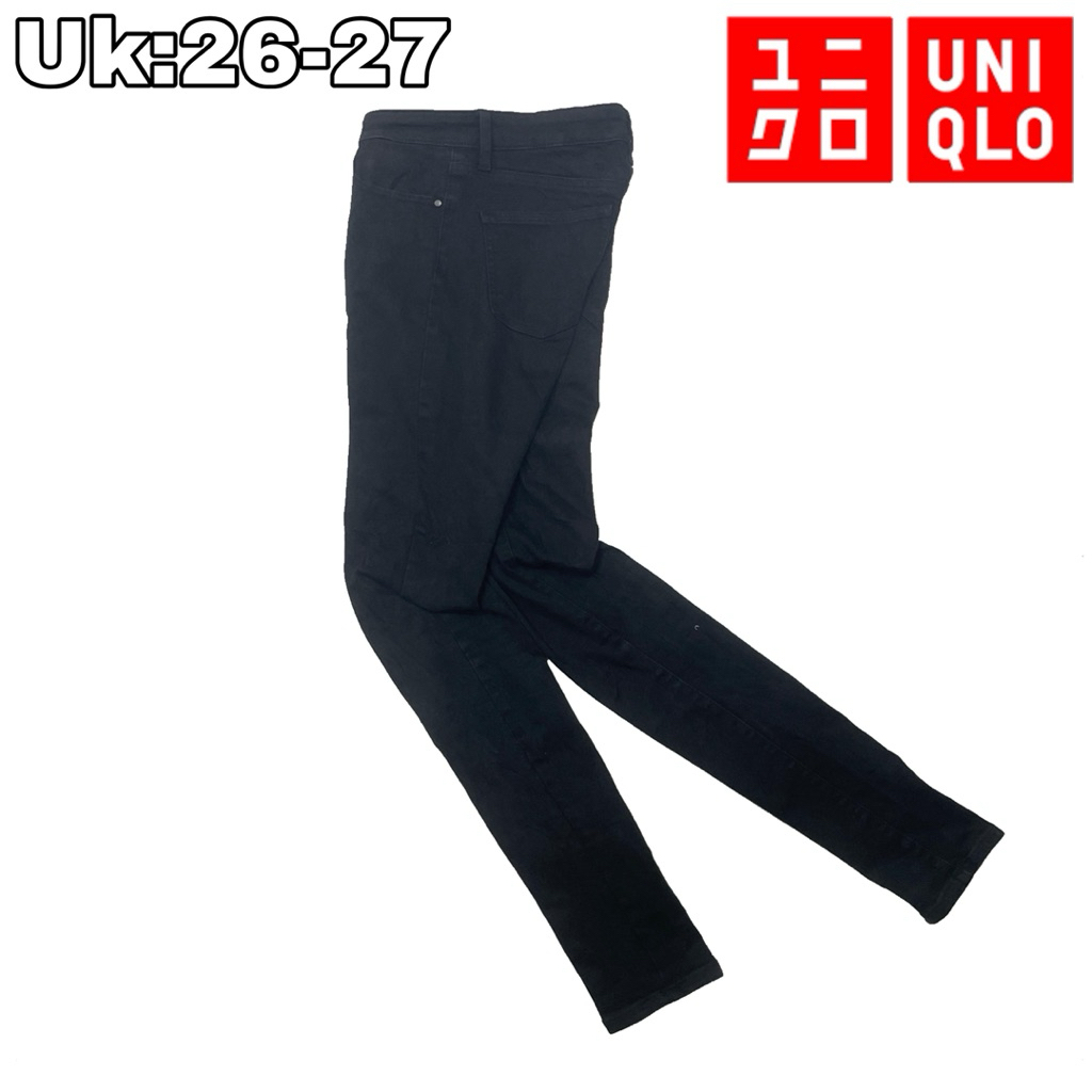 CG13 Celana Panjang Denim Chinos Skinny Uniqlo 26-27  Long Pants Strech Levis Casual Black Original 