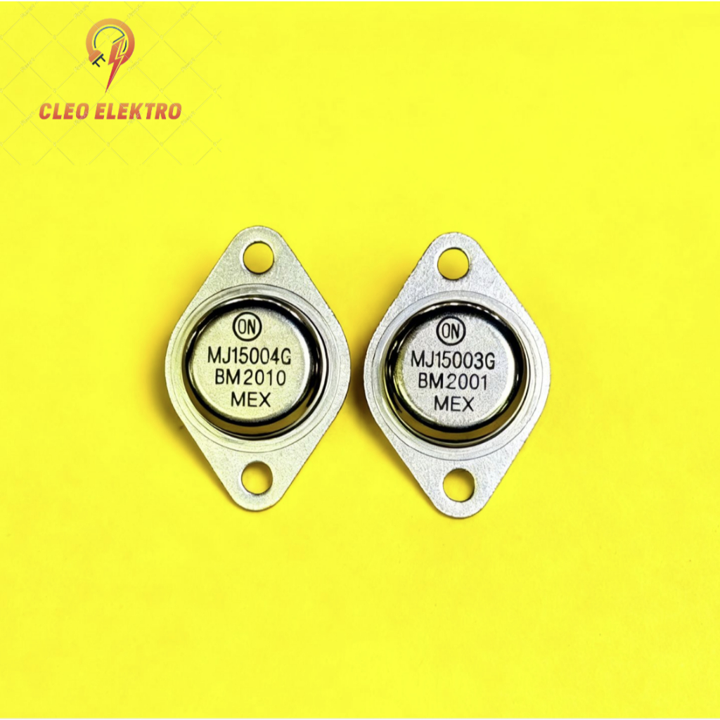 TR TRANSISTOR JENGKOL MEXICO MJ 15003 G & MJ 15004 G SET ASLI ORIGINAL MJ15003 MJ15004