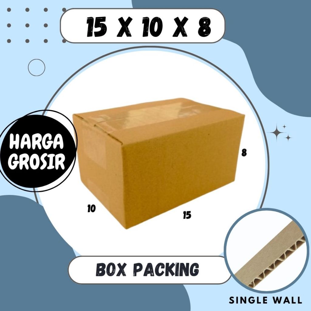 Kardus 15x10x8 Box A1 Packing Karton Dus Kotak Kemasan kosmetik  Jamu Obat Madu Kardus Balap Jombang