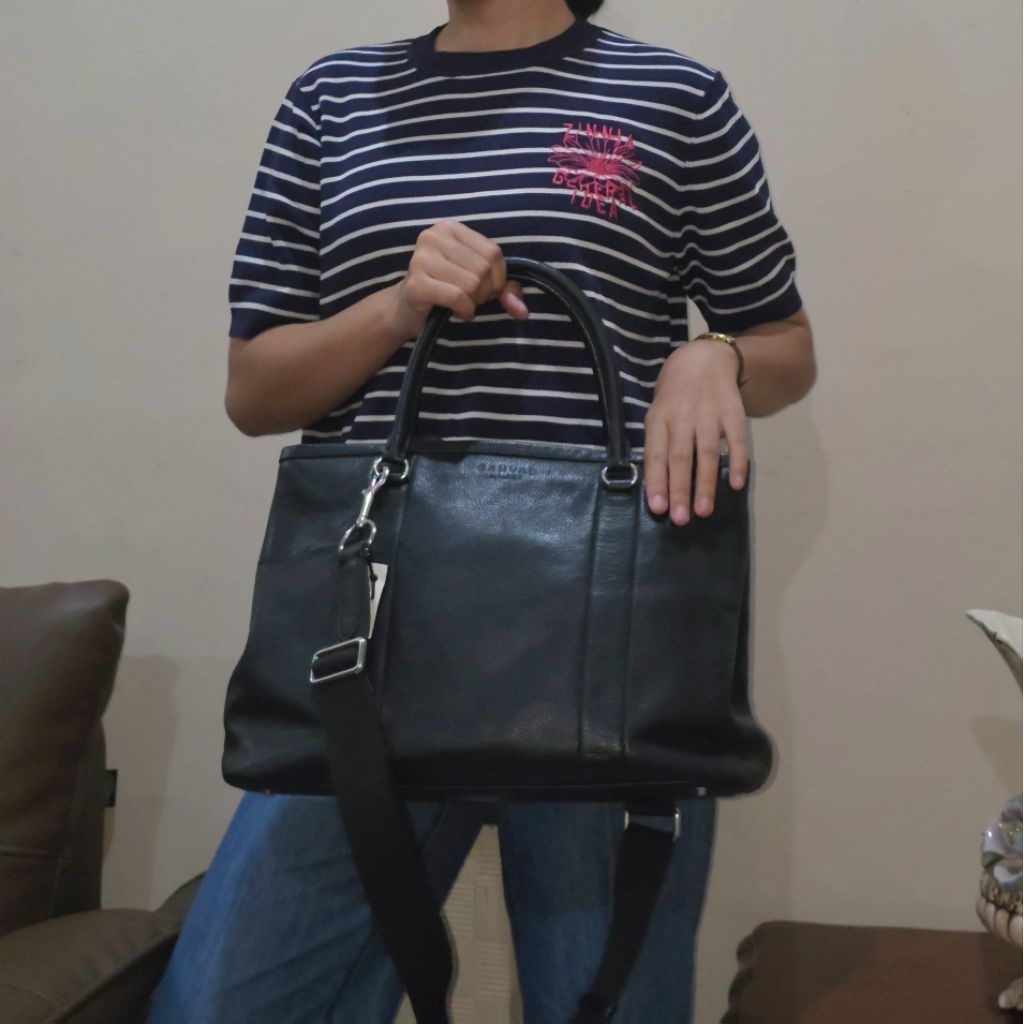 Tas Merk Canvas Tote Preloved/Bekas