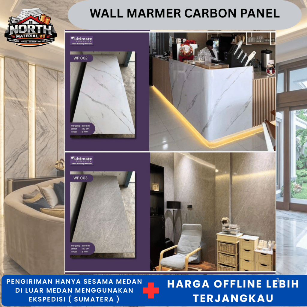 WALL PANEL CARBON PANEL - WALL MARMER KEDAP SUARA & BISA DI ROTING - WALL MARMER PVC 5mm