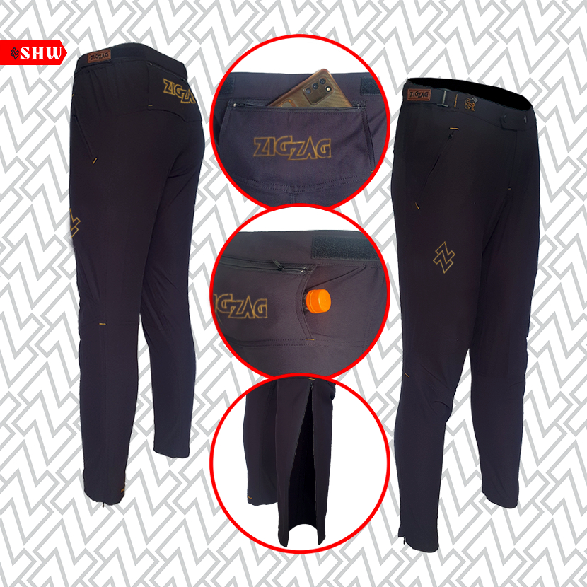 Celana Mtb zigzag panjang Longpant black SHW