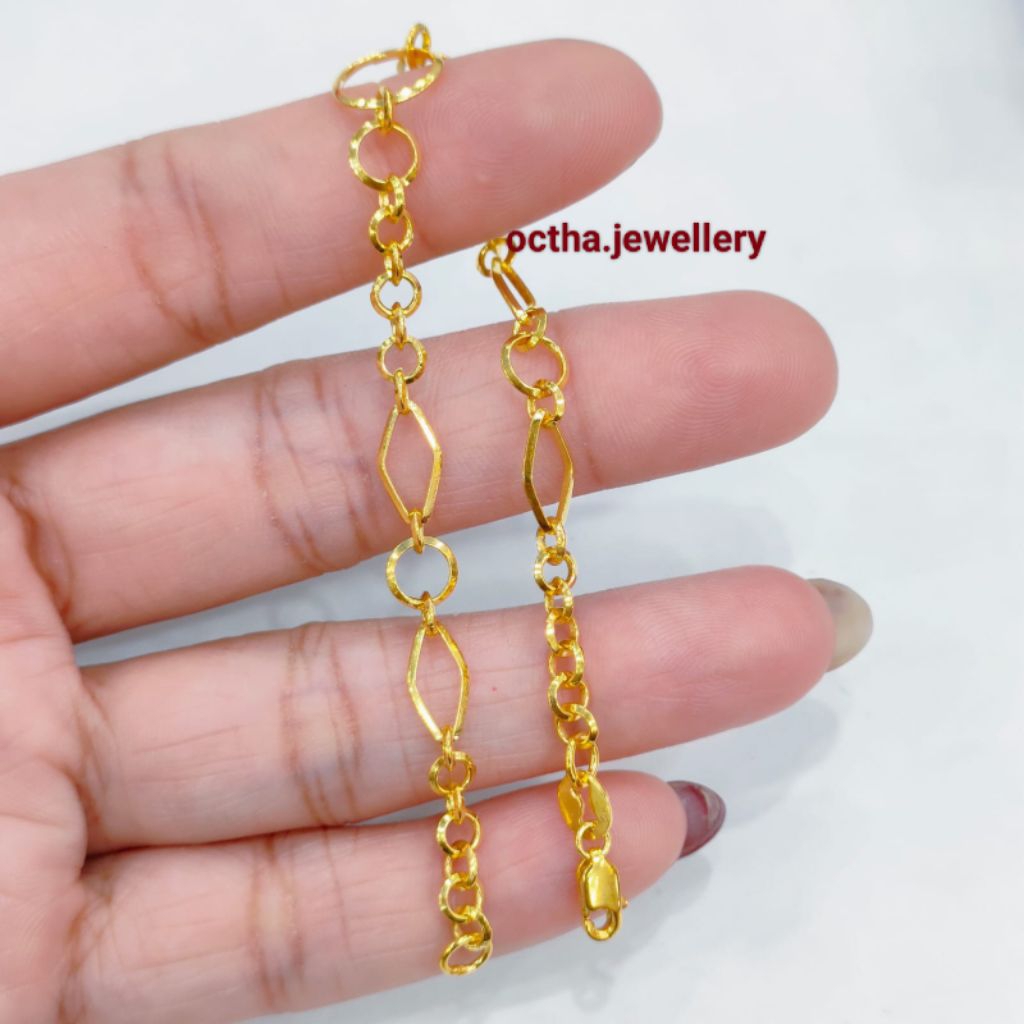 Gelang Tangan Dewasa Perak Asli 925