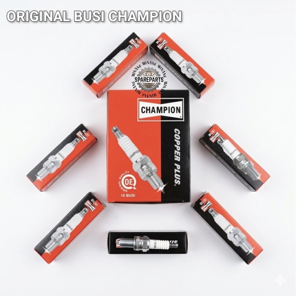 BUSI MOTOR CHAMPION ORIGINAL ASLI 100% RG4HC, N11YC, L95YC, Z9Y, A 8 YC, P 10 Y, 1 kotak isi 10pcs