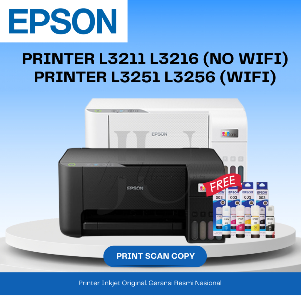 EPSON Printer L3250 L3251 L3256 L3216 Print Scan Copy Wifi