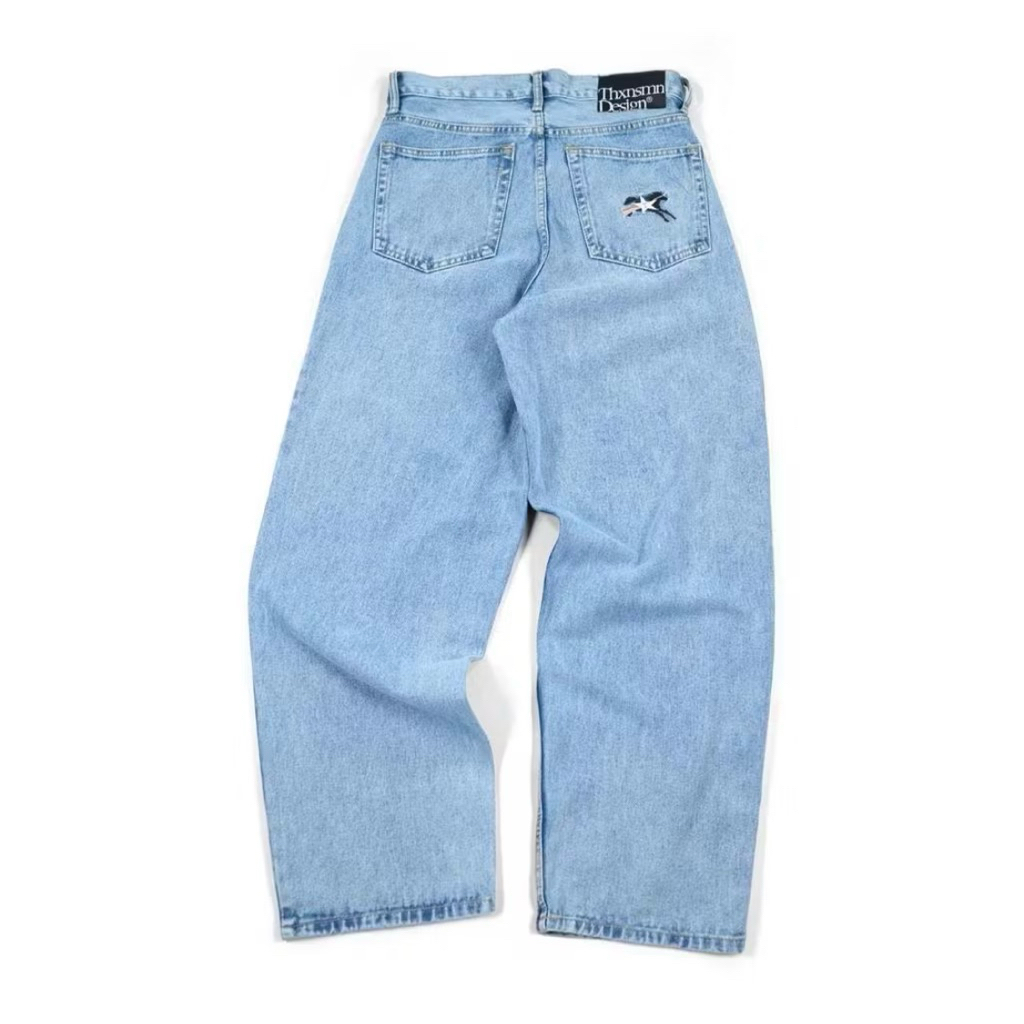 Denim Pants Ginna Unicorn Light Blue Thxsmn