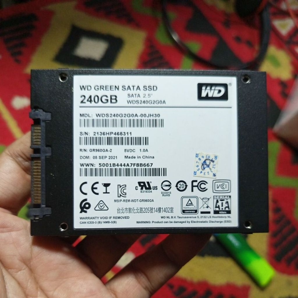 ssd sata wd green 240gb